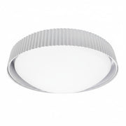 Dainolite Fabiana 13in 1-Light LED Flush Mount | Transitional Matte White Metal and White Glass | Hallway & Bathroom Ceiling | Model FBN-1330LEDFH-MW