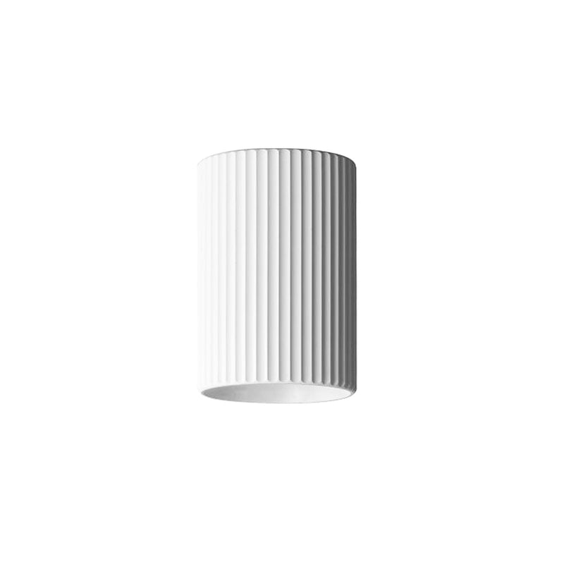 Dainolite Fabiana 5in 1-Light LED Cylinder Flush Mount | Transitional Matte White Metal and White Acrylic | Hallway & Office | 5 x | Model FBN-515LEDFH-MW