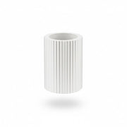 Dainolite Fabiana 5in 1-Light LED Cylinder Flush Mount | Transitional Matte White Metal and White Acrylic | Hallway & Office | 5 x | Model FBN-515LEDFH-MW