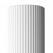 Dainolite Fabiana 5in 1-Light LED Cylinder Flush Mount | Transitional Matte White Metal and White Acrylic | Hallway & Office | 5 x | Model FBN-515LEDFH-MW