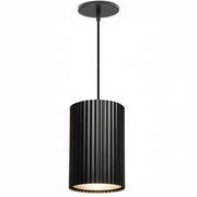 Dainolite Fabiana 5in 1-Light LED Pendant | Transitional Matte Black Metal and Matte Black Acrylic | Kitchen Island & Bathroom | 5 | Model FBN-515LEDP-MB