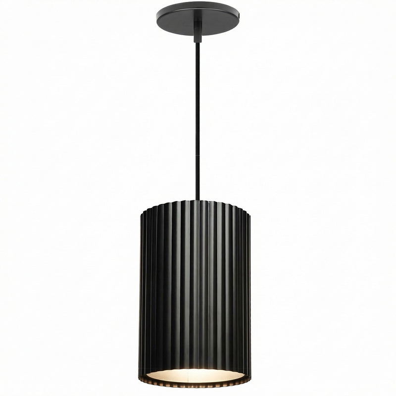 Dainolite Fabiana 5in 1-Light LED Pendant | Transitional Matte Black Metal and Matte Black Acrylic | Kitchen Island & Bathroom | 5 | Model FBN-515LEDP-MB