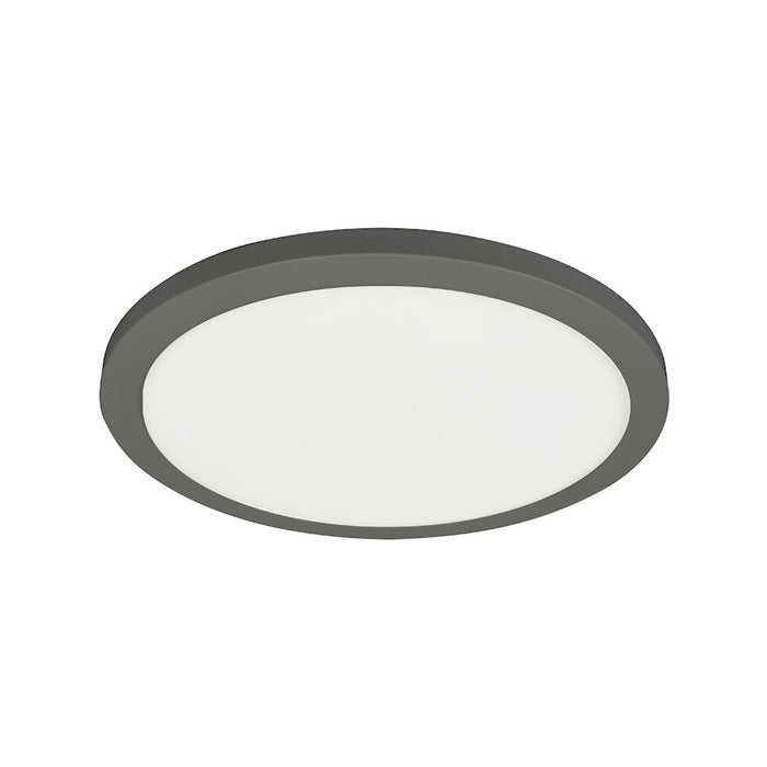 Dainolite Franchesa 1 Light 12" Flush Mount, Black/White - FCA-1225LEDFH-MB