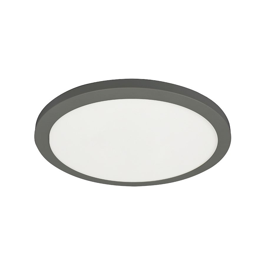Dainolite Franchesa 1 Light 12" Flush Mount, Black/White - FCA-1225LEDFH-MB