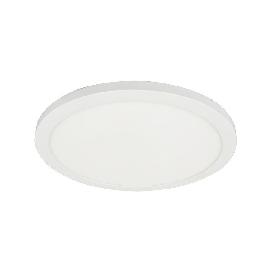 Dainolite Franchesa 1 Light 12" Flush Mount, White/White - FCA-1225LEDFH-MW
