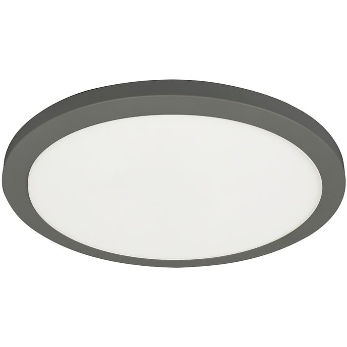 Dainolite Franchesa 1 Light 16" Flush Mount, Black/White - FCA-1630LEDFH-MB