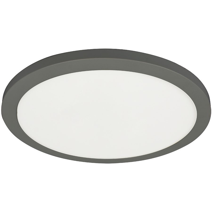 Dainolite Franchesa 1 Light 16" Flush Mount, Black/White - FCA-1630LEDFH-MB