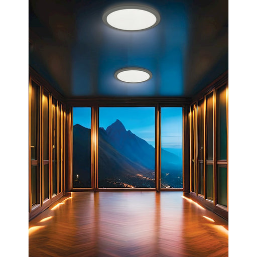 Dainolite Franchesa 1 Light 16" Flush Mount, Black/White