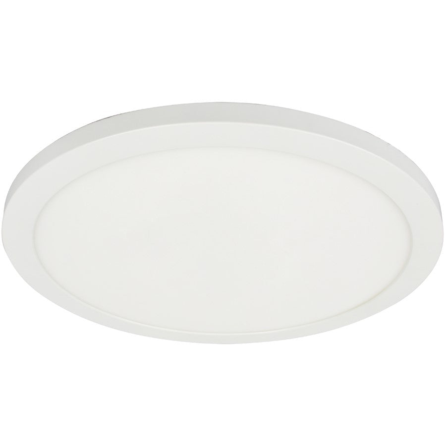 Dainolite Franchesa 1 Light 16" Flush Mount, White/White