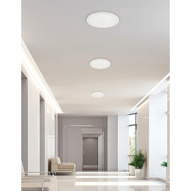 Dainolite Franchesa 1 Light 16" Flush Mount, White/White
