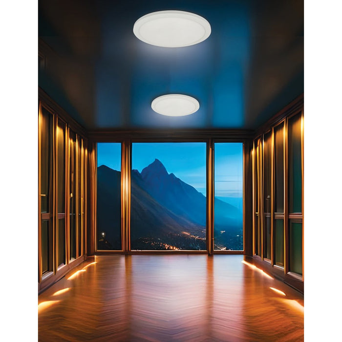 Dainolite Franchesa 1 Light 16" Flush Mount, White/White