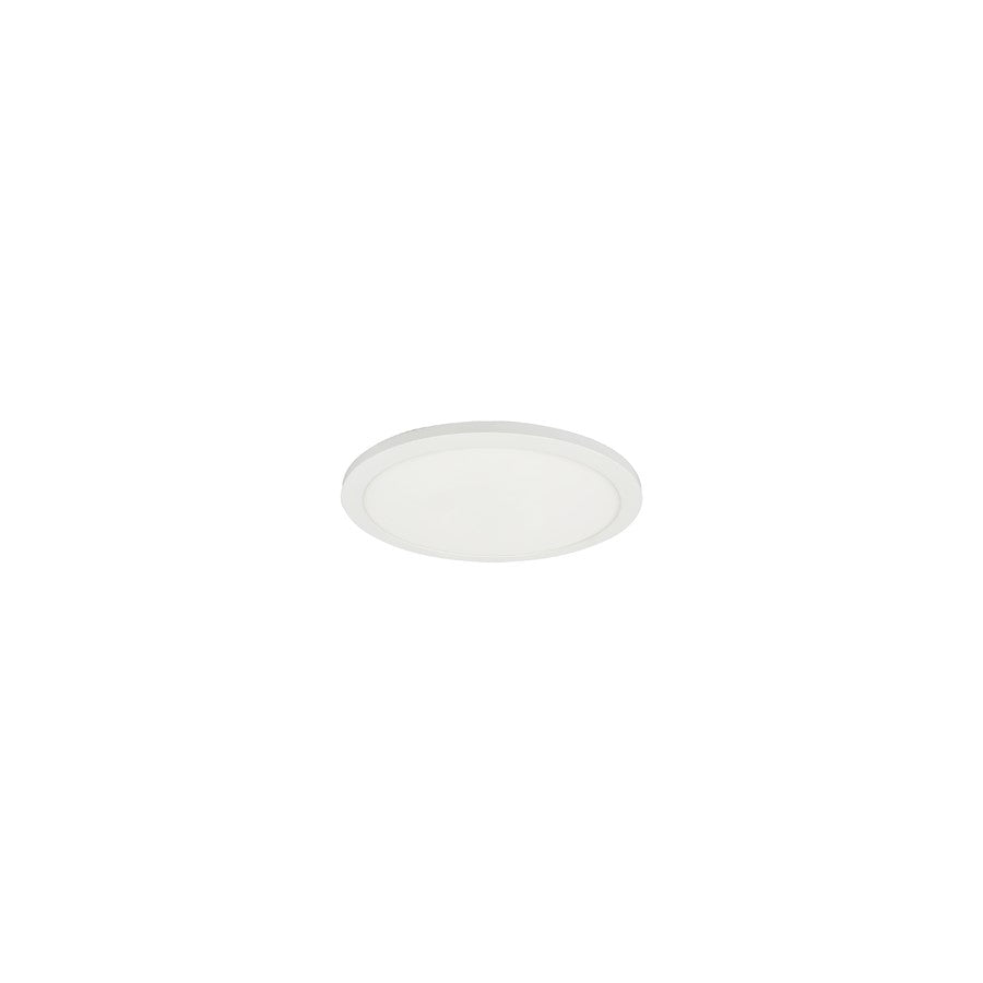 Dainolite Franchesa 1 Light 5" Flush Mount, Matte White/White - FCA-58LEDFH-MW
