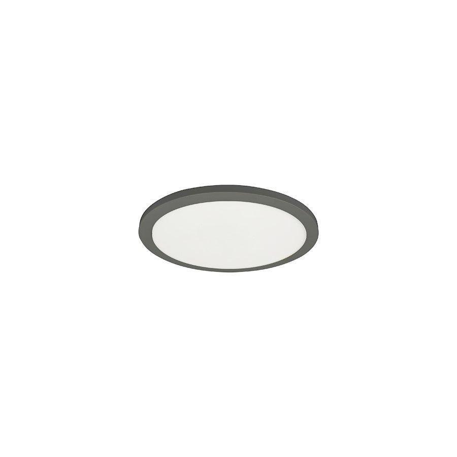 Dainolite Franchesa 1 Light 7" Flush Mount, Matte Black/White - FCA-714LEDFH-MB