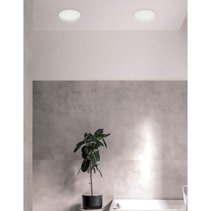 Dainolite Franchesa 1 Light 7" Flush Mount, Matte White/White