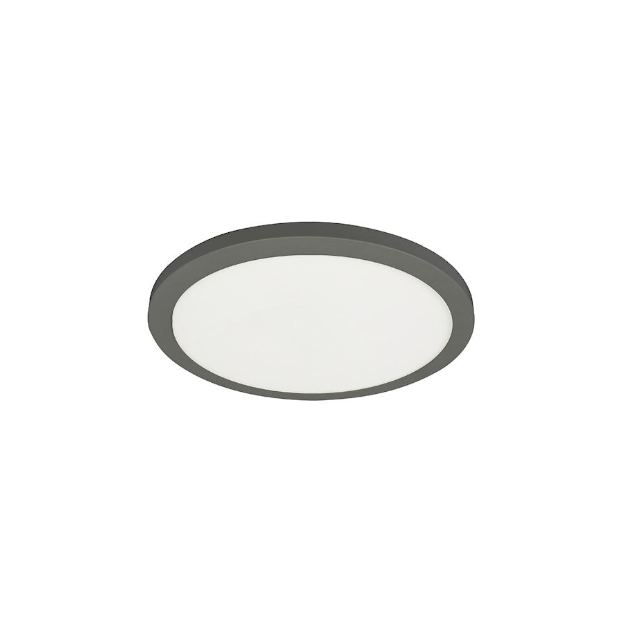 Dainolite Franchesa 1 Light 9" Flush Mount, Matte Black/White - FCA-920LEDFH-MB