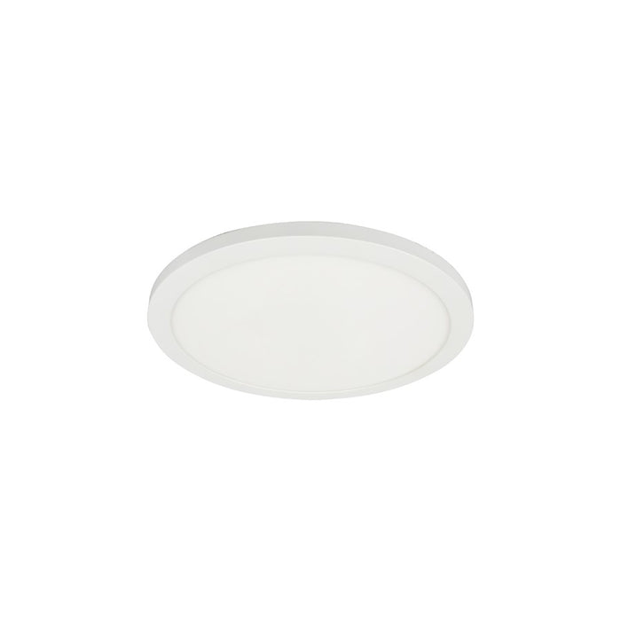 Dainolite Franchesa 1 Light 9" Flush Mount, Matte White/White - FCA-920LEDFH-MW