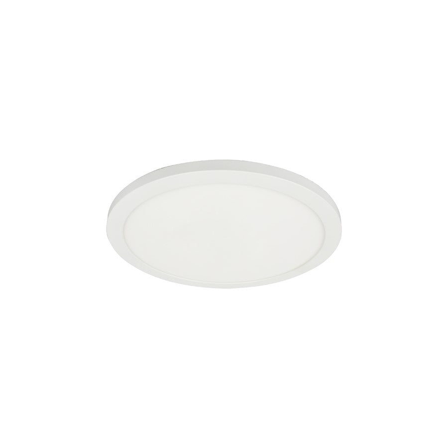Dainolite Franchesa 1 Light 9" Flush Mount, Matte White/White - FCA-920LEDFH-MW