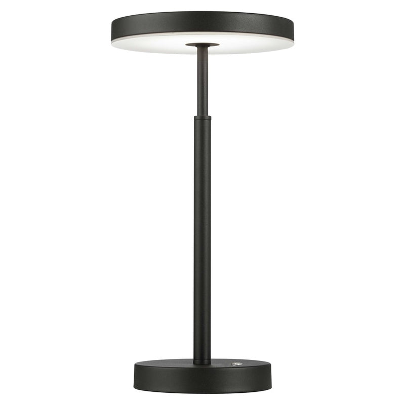 Dainolite Francine 8in 1-Light LED Table Lamp | Modern Sandy Black and White Acrylic | Bedroom & Office Desk | 1240 Lumens | Model FCE-1510LEDT-SB