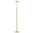 Dainolite Francine 1 Light Floor Lamp, Aged Brass/White