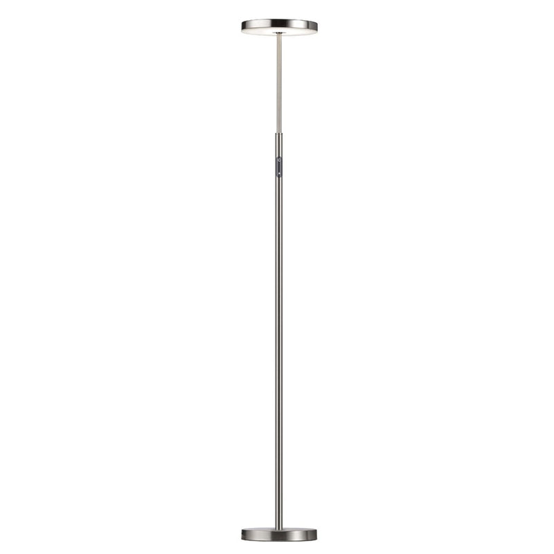 Dainolite Francine 54in 1-Light LED Floor Lamp | Modern Satin Nickel and White Acrylic | Office & Bedroom Task Light | Model FCE-5430LEDF-SN