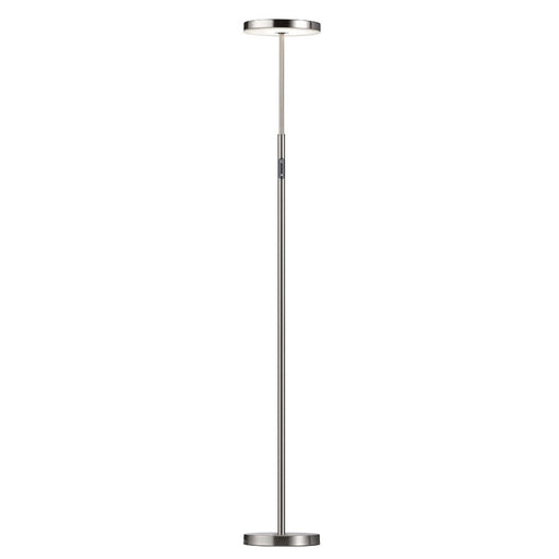 Dainolite Francine 54in 1-Light LED Floor Lamp | Modern Satin Nickel and White Acrylic | Office & Bedroom Task Light | Model FCE-5430LEDF-SN
