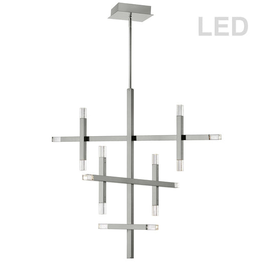 Dainolite Francesca 36in 14-Light Chandelier | Contemporary Polished Chrome and Frosted Acrylic | Dining Room & Living Room | Model FCS-3656C-PC