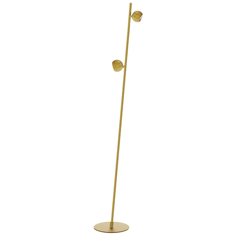 Dainolite Fernanda 50in 2-Light LED Floor Lamp | Modern Aged Brass Metal | Bedroom & Office Task Light | 13 x 8 x 50.75 in | Model FER-5010LEDF-AGB
