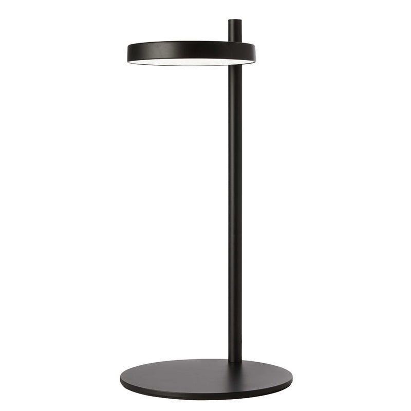 Dainolite Fia 15in 1-Light LED Table Lamp | Transitional Matte Black and White Acrylic | Bedroom & Office | 7 x 7 x 15 in | Model FIA-1512LEDT-MB