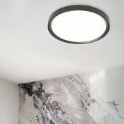 Dainolite Frida 16in 1-Light LED Flush Mount | Modern White Acrylic and Matte Black | Bedroom & Hallway | 1957 Lumens 3000K | Model FID-1630LEDFH-MB