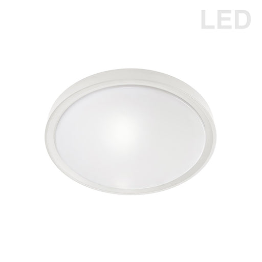 Dainolite Frida 1 Light 30W Flush Mount, Matte White