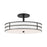 Dainolite Fulvia 2 Light Semi-Flush Mount, Matte Black/White - FVA-162SF-MB