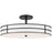 Dainolite Fulvia 3 Light Semi-Flush Mount, Matte Black/White - FVA-203SF-MB