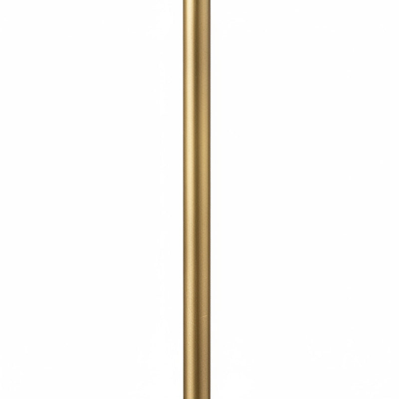 Dainolite Geraldine 16.5in 1-Light Floor Lamp | Contemporary Aged Brass Metal and White Fabric Shade | Living Room & Office | 16.5 | Model GRD-641F-AGB-WH