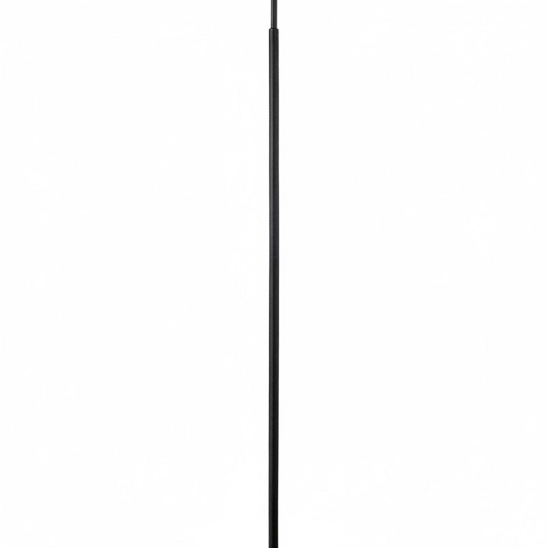 Dainolite Geraldine 16.5in 1-Light Floor Lamp | Contemporary Matte Black Metal and Black Fabric Shade | Living Room & Office | 800 | Model GRD-641F-MB-BK