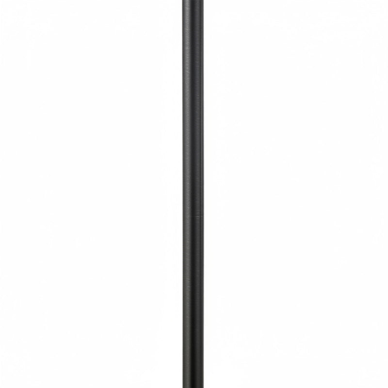 Dainolite Geraldine 63in 1-Light Floor Lamp | Contemporary Matte Black Metal and White Fabric Shade | Living Room & Bedroom Reading | Model GRD-641F-MB-WH