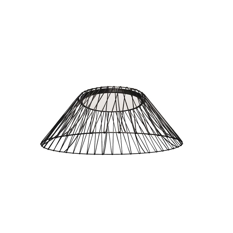 Dainolite Georgette 24in 1-Light LED Flush Mount | Contemporary Black Metal and White Acrylic | Living Room & Bedroom | Model GRG-2430LEDFH-MB-BK