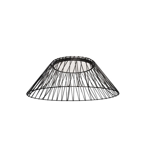 Dainolite Georgette 24in 1-Light LED Flush Mount | Contemporary Black Metal and White Acrylic | Living Room & Bedroom | Model GRG-2430LEDFH-MB-BK