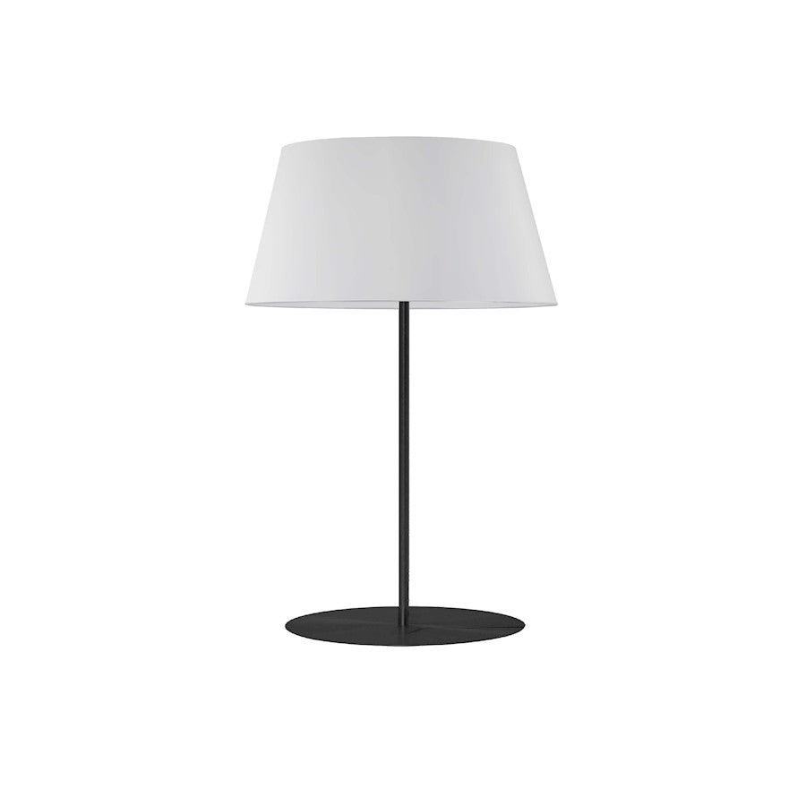 Dainolite Gretchen 1 Light Table Lamp, Matte Black/White - GTC-R281T-MB-WH