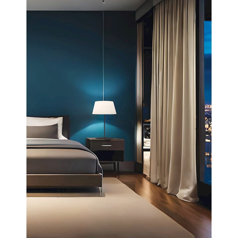 Dainolite Gretchen 28in Table Lamp | Transitional Matte Black and White Fabric Shade | Bedroom & Office Desk | 22 x 22 x 28 in | Model GTC-R281T-MB-WH