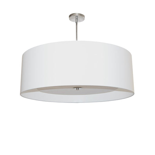 Dainolite Helena 22in 4-Light Pendant | Contemporary Polished Chrome and White Fabric | Dining Room & Kitchen Island | Model HEL-224P-PC-WH