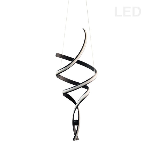 Dainolite Irene 15in 2-Light LED Pendant | Contemporary Matte Black and White Silicone | Kitchen Island & Dining Room | Model IRN-3935LEDP-MB