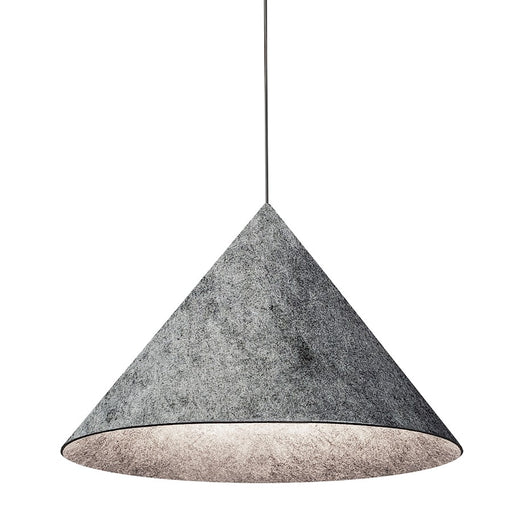 Dainolite Jessica 15in 1-Light Pendant | Contemporary Grey Felt and Matte Black Metal | Kitchen Island & Dining Room | 20 x 20 x | Model JES-201P-MB-500