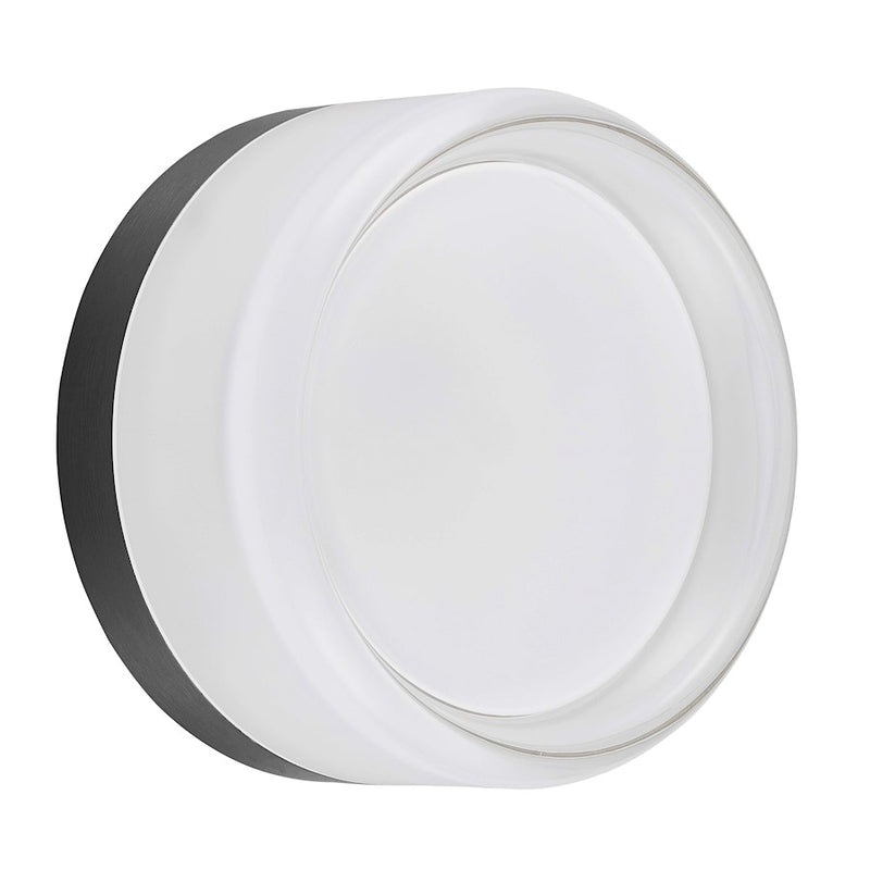Dainolite Lucia 5in 1-Light LED Wall Sconce | Modern Matte Black and White Acrylic | Hallway & Living Room | 5 x 3 x 5 in | Model LUC-515LEDW-MB