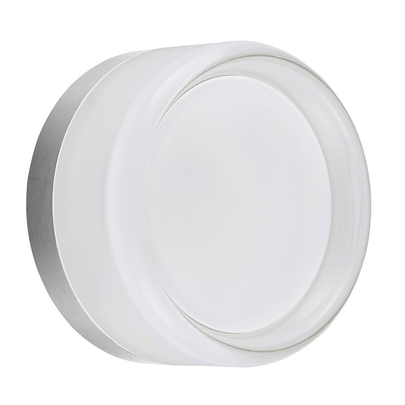 Dainolite Lucia 5in 1-Light Wall Sconce | Modern Polished Chrome and White Acrylic | Hallway & Living Room | 5 x 5 x 2 in | Model LUC-515LEDW-PC