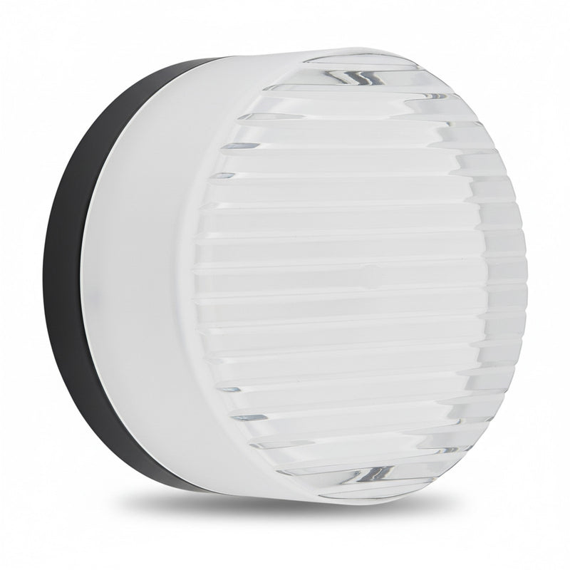 Dainolite Lucia 5.5in 1-Light LED Outdoor Wall Sconce | Modern Matte Black Metal and White Acrylic | Porch & Patio Exterior Wall | Model LUC-615LEDODW-MB