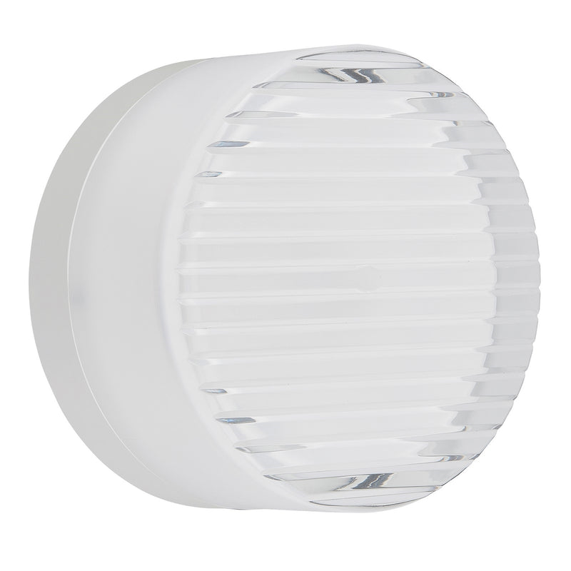 Dainolite Lucia 5.5in 1-Light LED Outdoor Wall Sconce | Modern Matte White Metal and White Acrylic | Porch & Patio Exterior Wall | Model LUC-615LEDODW-MW