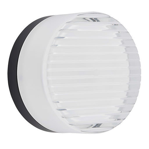 Dainolite Lucia 5in 1-Light Wall Sconce | Modern Matte Black and White Acrylic | Hallway & Living Room | 5 x 5 x 3 in | Model LUC-615LEDW-MB