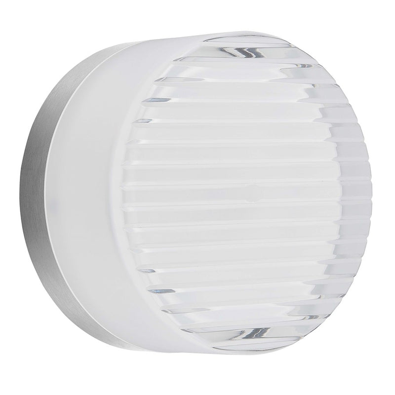 Dainolite Lucia 5in 1-Light Wall Sconce | Modern Polished Chrome and White Acrylic | Hallway & Living Room | 5 x 5 x 3 in | Model LUC-615LEDW-PC