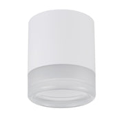 Dainolite Lucia 6in 1-Light Flush Mount | Modern Matte White and White Acrylic | Hallway & Bedroom | 5 x 5 x 6 in | Model LUC-715LEDFH-MW