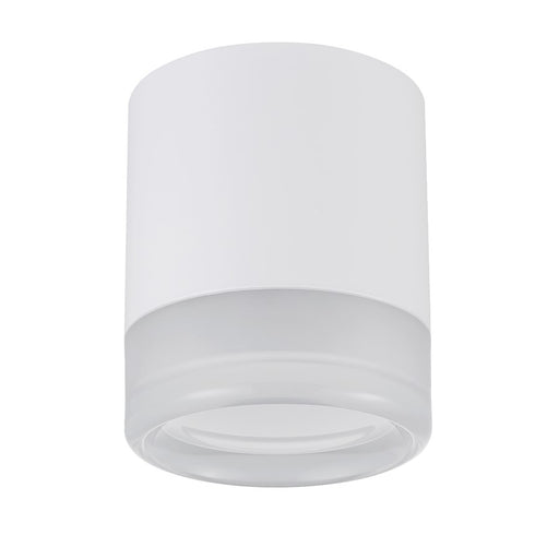 Dainolite Lucia 6in 1-Light Flush Mount | Modern Matte White and White Acrylic | Hallway & Bedroom | 5 x 5 x 6 in | Model LUC-715LEDFH-MW